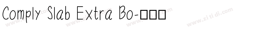 Comply Slab Extra Bo字体转换